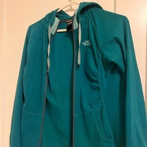 The North Face Women's Teal Hooded Full-Zip Jacket